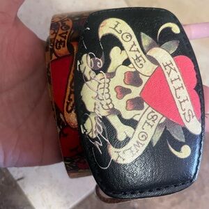 Ed Hardy Y2K genuine leather Belt